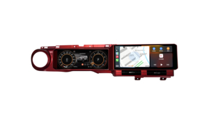Pour Jeep Wrangler 18-22, écran tactile de 12,3 pouces, modification du tableau de bord de la voiture avec navigation intégrée, GPS Android DSP USB - Noir et rouge - Product Image 2