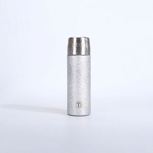 Pure Titanium 316SS <b>Double</b> <b>Wall</b> Vacuum Insulated Tea Infuser Tumbler Hammer Texture Car Travel Mug Luxury Portable - Product Image 4