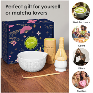 Juego de Té Matcha Japonés de 4 Piezas con Tazón de Polipropileno Grabado con Diseño de Mariposa, Batidor de PP para Ceremonia del Té, Café y Té - Product Image 5