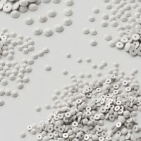 Perles de strass à coudre en résine époxy albâtre blanc pur 5 mm, trou central plat, modèle YAXI 281, apprêts de bijoux en diamant
