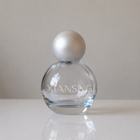Vente en gros de flacons de parfum ronds vides 30ml 50ml 100ml, flacons de parfum en verre avec bouchons à bille et emballage en boîte, logo personnalisé