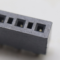 Muestras gratis Posiciones de paso de 5,08mm 2 ~ 20pin Fila única Tipo U Enchufe 180 grados Pin hembra Header Pcb Conector recto