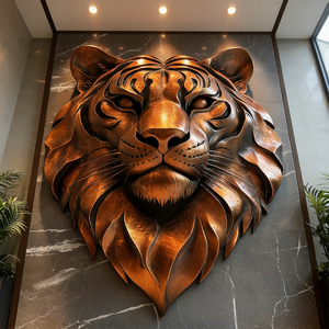 Statue en bronze d'animal réaliste en laiton sur mesure pour <span class=keywords><strong>le</strong></span> hall d'hôtel, <span class=keywords><strong>le</strong></span> <span class=keywords><strong>restaurant</strong></span>, la décoration de cheminée, la sculpture murale, <span class=keywords><strong>le</strong></span> Nouvel An chinois - Product Image 4