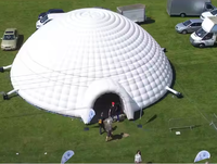 Grande tente gonflable extérieure imperméable personnalisée de dôme d'igloo avec le ventilateur pour la partie et les événements extérieurs