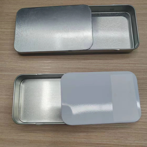 <b>Metal</b> Containers Child Resistant square Tin <b>Box</b> with CR Slide Lid Rectangular <b>Metal</b> Tins Child Resistant Tin Containers - Product Image 2