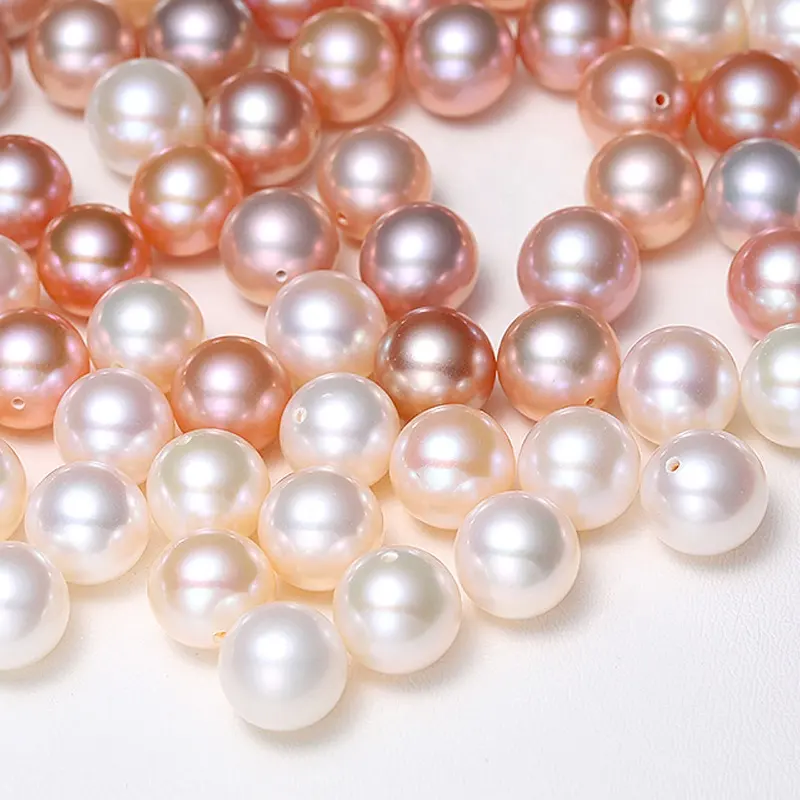 zhuji 3A quality half hole round shape Natural loose pearl 2.5 mm- 10mm Smooth appearance freshwater pearl for jewelry