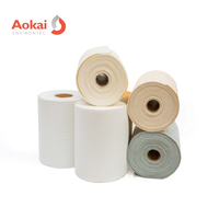 Tissu filtrant non tissé Aokai personnalisé pour températures moyennes et élevées, feutre filtrant pour l'industrie du ciment/de l'acier