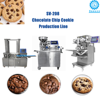 Machine automatique Longyu pour l'enrobage de biscuits fourrés, équipement de formage de biscuits fourrés aux pépites de chocolat pour boulangerie commerciale