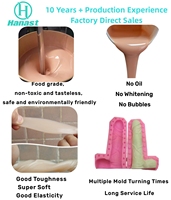 Caoutchouc de Silicone Liquide Transparent Platine Durci 1:1, Dureté 0, pour Poupées en Silicone pour Adultes et Produits Sexuels