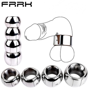 Anillo de metal para pene con peso y bloqueo para hombres, para ejercicio avanzado de agrandamiento y pesaje del pene - Product Image 1