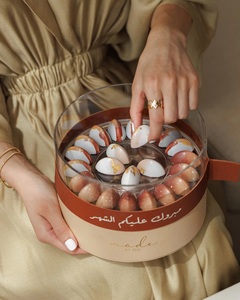 Boîte d'emballage personnalisée pour barres chocolatées, boîte à dessert en acrylique transparent avec logo, boîtes cadeaux rondes en cuir de luxe pour <span class=keywords><strong>chocolats</strong></span> - Product Image 3