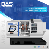 Torno CNC DAS Multifunción TA-8-DIY con Doble Husillo de 8 Pulgadas y Doble Eje Y con Torreta Motorizada