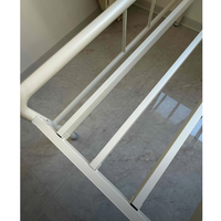Cadre de lit en métal moderne pliable et réglable, pleine taille, durable, avec design en fer forgé, pour usage scolaire et hospitalier