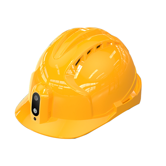 Self Defense Red/white/blue/yellow Intelligent Construction Helmet With HD 1080P Cameras