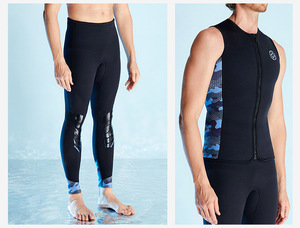 JUNHAIINS CrossBorder 3mm <span class=keywords><strong>Traje</strong></span> de <span class=keywords><strong>neopreno</strong></span> dividido Chaleco forrado de lana sin mangas para hombre Pantalones cálidos de buceo para surf de esnórquel para <span class=keywords><strong>mujer</strong></span> - Product Image 6