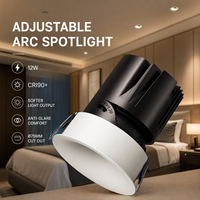 Spot LED architectural COB à angle réglable, encastré, avec système optique réflecteur ARC de qualité supérieure LP-AJ7592ARC-NR-23