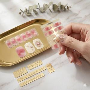 <span class=keywords><strong>Uñas</strong></span> de Gel Semicuradas con Acentos de Diamantes de Imitación de Lujo para un Look de Fiesta de Bodas - Product Image 2