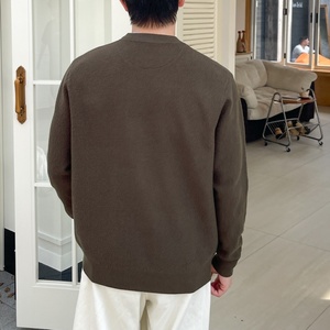 Soft Warm Stand Collar Faux Two Piece Knit <b>Cardigan</b> <b>Men</b> Thermal Knitted Sweater Jacket Button Front Long Sleeve Outerwear - Product Image 6