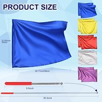 Bâton télescopique pliable en polyester mélangé pour la danse et la louange en église, 21,6 po x 26,8 po, cinq couleurs, pour scène extérieure