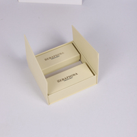 Boîte à montre en papier beige SUNNY PACK, style couvercle et base, emballage cadeau pour bijoux avec insert en mousse pré-découpé pour la vente en gros