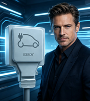Prise de charge pour véhicule électrique industrielle IGERCN, IP66, en cuivre, 1 gang, 250V/16A, prise française, extérieur, IGW1-FR