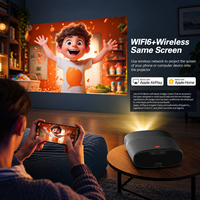 Dernier projecteur LCD portable Android intelligent Full HD 1000 Lumens avec Wi-Fi, Bluetooth et télécommande vocale pour la maison et le bureau