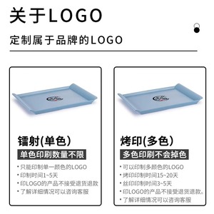 Xiangyuan Meimei <b>melamine</b> double-ear rectangular commercial plastic kindergarten lunch <b>plate</b> bread display tray with handle - Product Image 4