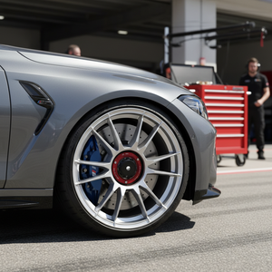 Ruedas de Alto Rendimiento para Pista: Diseño Centerlock Personalizado - Aluminio Forjado 6061-T6 con Detalle de Tapa Roja - Product Image 5