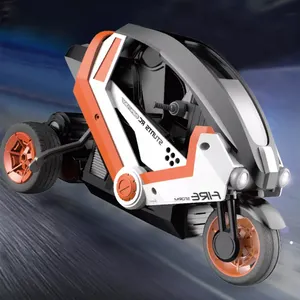 New Products Radio 1:8 2.4G 3 Wheels Remote Control Small Car With Led Lights For Kids Stunt Motorcycle Rc Toys