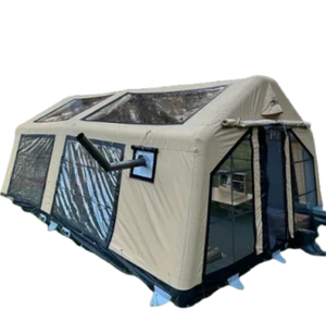 Tente de camping gonflable de luxe grande capacité 1 pièce 1 salon 4 puits de lumière en TPU et port pour poêle Chauffage d'hiver Camping en plein air OEM/ODM ISO9001 - Product Image 4