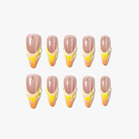 Uñas Acrílicas de Lujo Personalizadas al por Mayor, Uñas Postizas Artificiales de Alta Calidad, Diseño de Mariposa con Punta Francesa Stiletto
