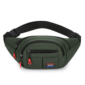 Men Women Multifunctional Nylon Phone Waist Bag <b>Large</b> Capacity Wear Resistant for Work Sports Cashier - Product Image 1
