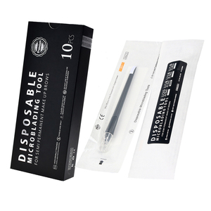 18u พิน0.18มม. รูปตัว U ใบมีดเย็บปักถักร้อยสไตล์ Phibrow ปากกา Microblading เครื่องมือมือด้วยแปรงนุ่ม - Product Image 5