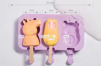 Moule à glace en silicone avec couvercle et bâtonnets pour la fabrication maison de bâtonnets glacés, sorbets et glaces maison