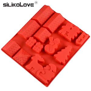 Nuevo Molde de Silicona Antiadherente para Hornear Galletas con Forma de Castillo Navideño para el Cumpleaños de Jesucristo - Product Image 2