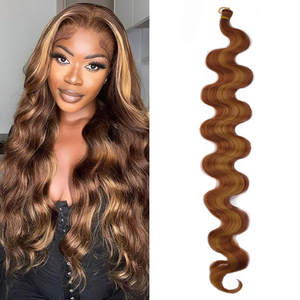 Extensiones de Cabello Sintético Natural para Mujer, Mechones Coloridos de Ganchillo con Ondas Corporales, Pelo Profundo Suelto, 24 Pulgadas - Product Image 1