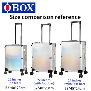 Obox 22inch vật liệu khác hộp trang điểm mỹ phẩm trường hợp có thể gập lại có thể tái chế công suất lớn 6 Đèn <span class=keywords><strong>Led</strong></span> Bluetooth máy nghe nhạc - Product Image 4