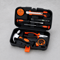 Ensemble d'outils à main en acier robuste, 9 pièces, kit de réparation domestique avec marteau, pinces, étui portable, OEM, garantie 1 an