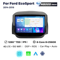 NaviFly Radio Mobil Android 8*256G Terbaru dengan Car Play untuk Ford EcoSport 2014-2018 Mendukung WIFI 5G