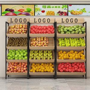 Thương mại đa chức năng siêu thị Giá sắt hiển thị kệ cho Trái Cây Rau đồ ăn nhẹ vv. - Product Image 2