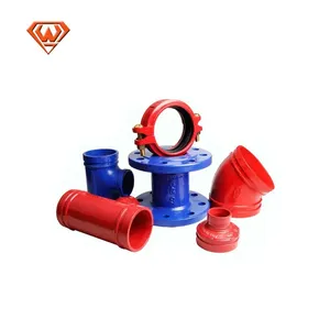 Sắt dễ uốn rãnh phụ kiện đường ống <span class=keywords><strong>Tee</strong></span> đỏ cho đường ống tất cả các ổ cắm Tees - Product Image 5