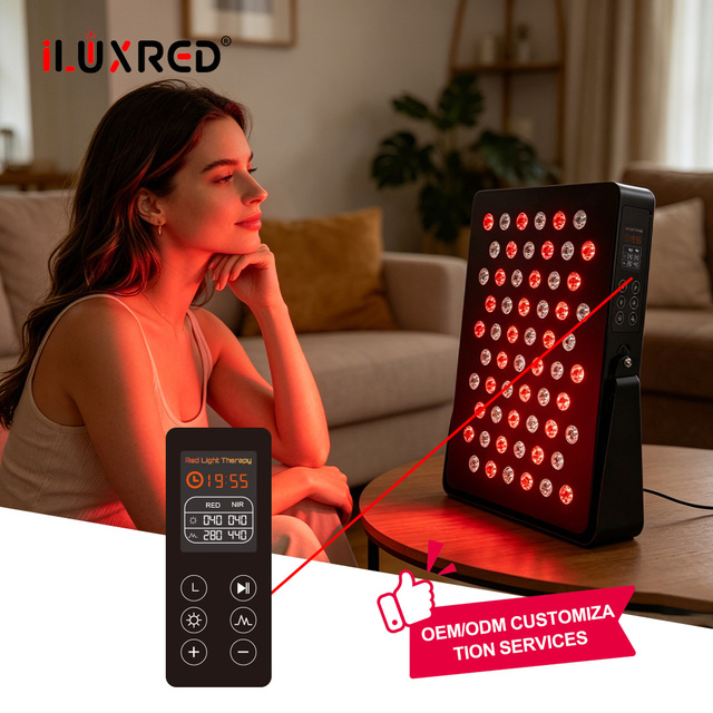 ILUXRED Pulsing Color Control Screen 660nm 850nm Red Light Therapy Panel Oem Full Body Red Light Therapy Panel with Ukca