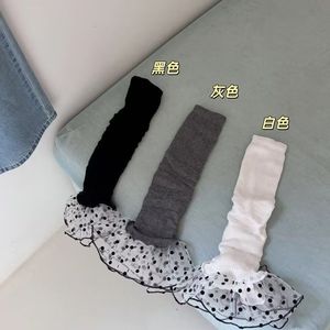 Women Slouch <b>Socks</b> Mid-Calf Gray Polka Dot Mesh Breathable Sweat-Absorbing Korean Style Youth Fashion <b>Socks</b> - Product Image 2