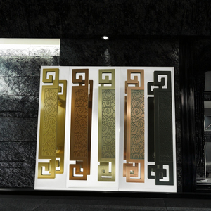Poignées de porte d'hôtel modernes en acier inoxydable, longues, noires, de luxe - Product Image 3