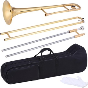 <span class=keywords><strong>Trombone</strong></span> en laiton plaqué or, gamme intermédiaire, pour débutants, accordage E B, produit transfrontalier très demandé - Product Image 4