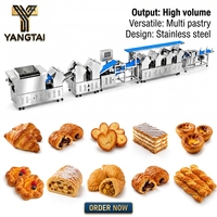 Ligne de production industrielle automatique de pâte feuilletée, machine à étaler la pâte laminée multi-produits, machine à faire des croissants et des pâtisseries danoises