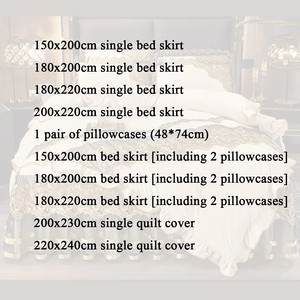 4-Piece <strong>Luxury</strong> Lace Ruffle Bedskirt <strong>Set</strong> <strong>with</strong> <strong>Matching</strong> <strong>Curtains</strong> King Size Polyester 400TC Quality Modern <strong>Bedding</strong> <strong>Set</strong> - Product Image 6