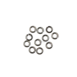 Connecteurs en laiton pour la fabrication de bijoux en gros, anneaux ouverts ronds de 4 mm plaqués noir, fournitures EL JOYERO - Product Image 1