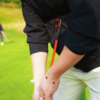 SwingPerfect - Entrenador de Golf en Forma de T para Putt y Chipping, Soporte de Fibra de Carbono para el Brazo Superior, Ayuda Estable para el Control del Codo en Forma de Triángulo, 49 cm