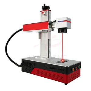 UV-5W 3W Fiber Laser Markering Machine Raycus 20W 30W 50W Graveur Voor Pvc Kunststof Roestvrij Staal Graveren Met Rotatie As